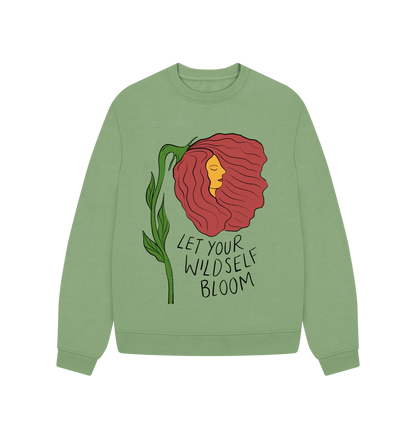 Sage 'Bloom' - Oversize Sweatshirt