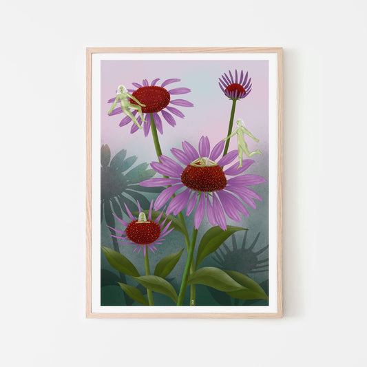 Wild Women of the Flowers - Echinacea - Print