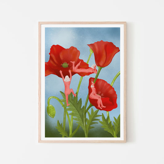 Wild Women of the Flowers - Poppies - Print
