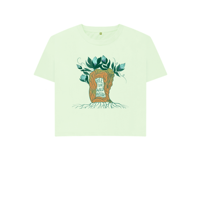 Pastel Green 'Wild Inside' - Boxy Tee